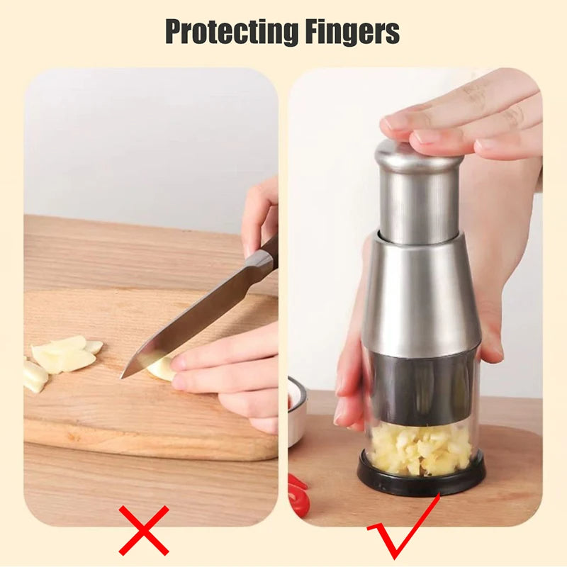 Garlic Crusher Onion Chopper Multipele Vegetables Chopper Manual Garlic Press Machine Garlic Squeezer Kitchen Gadget